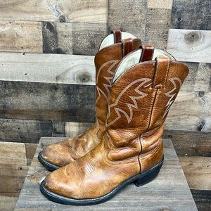 Durango TR762 Oil Leather Truck N' Peanut Brown Western Cowboy Boots Men's 8.5EE